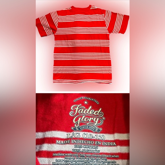 FADED GLORY | 3 pack | L (10-12) | boys | striped
T-shirts - Picture 4 of 4